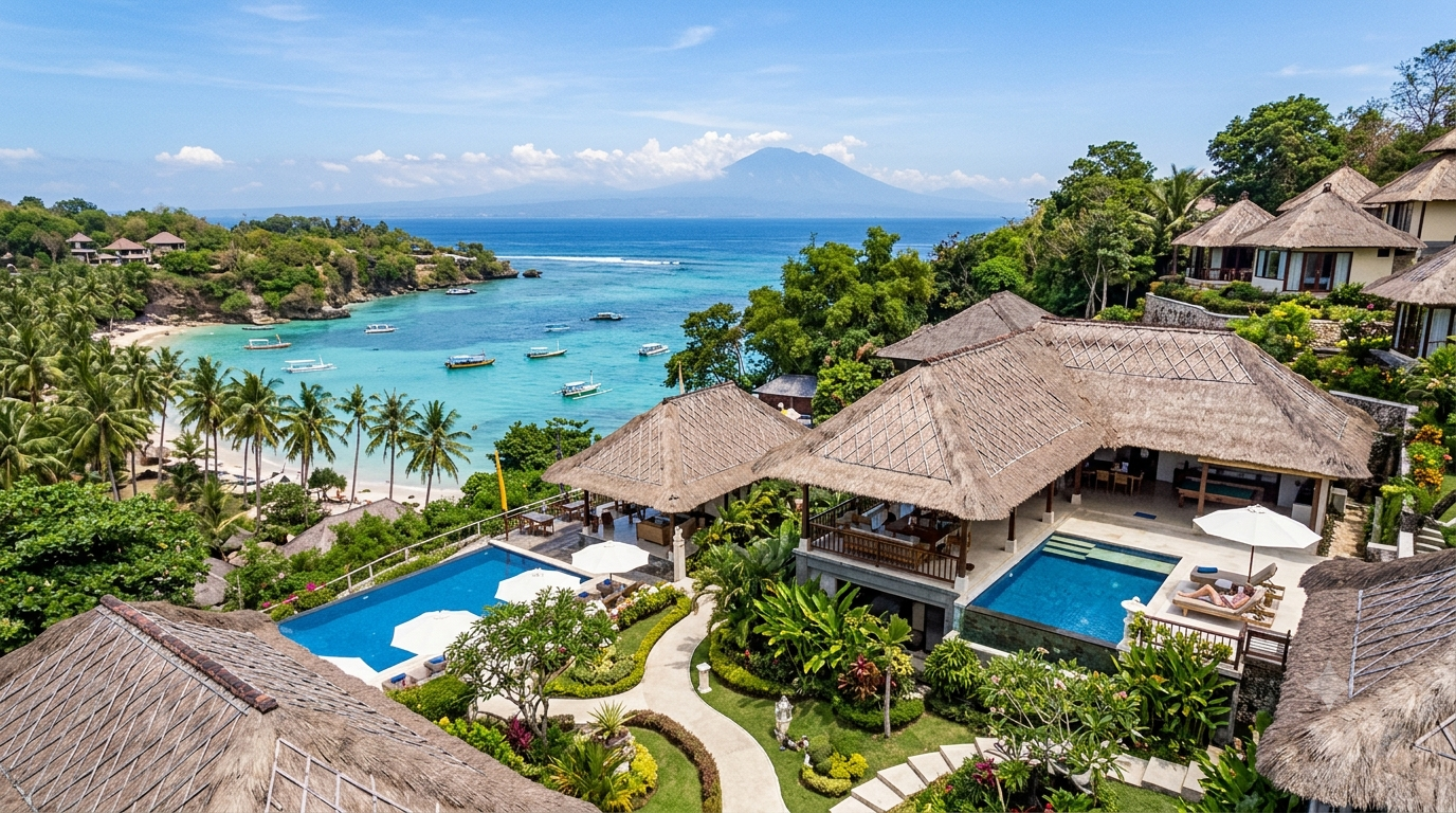 Find the right villa near Coconut Beach with beach walks, swimming, views, dining, and easy island access. Plan your Lembongan stay today.